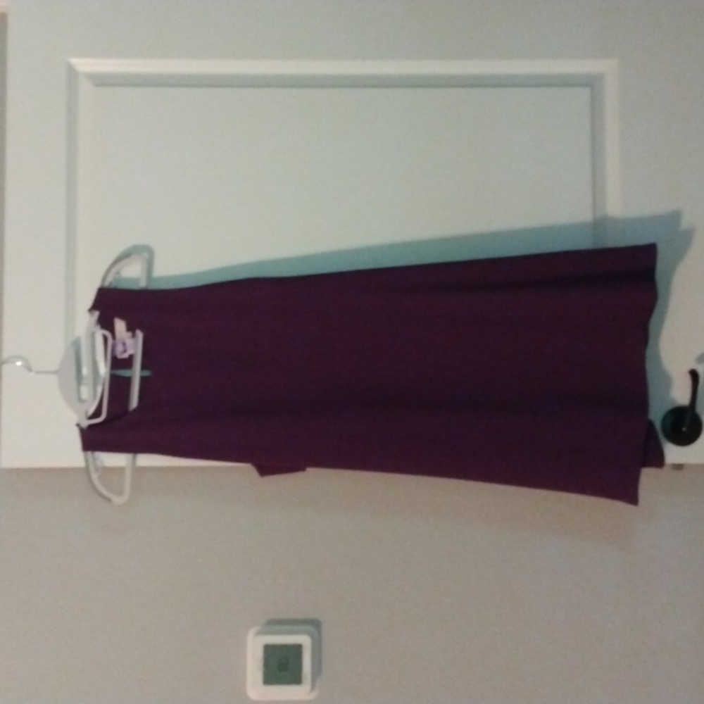 Loft swingy Aline purple midi dress sleeveless with ruffles size M